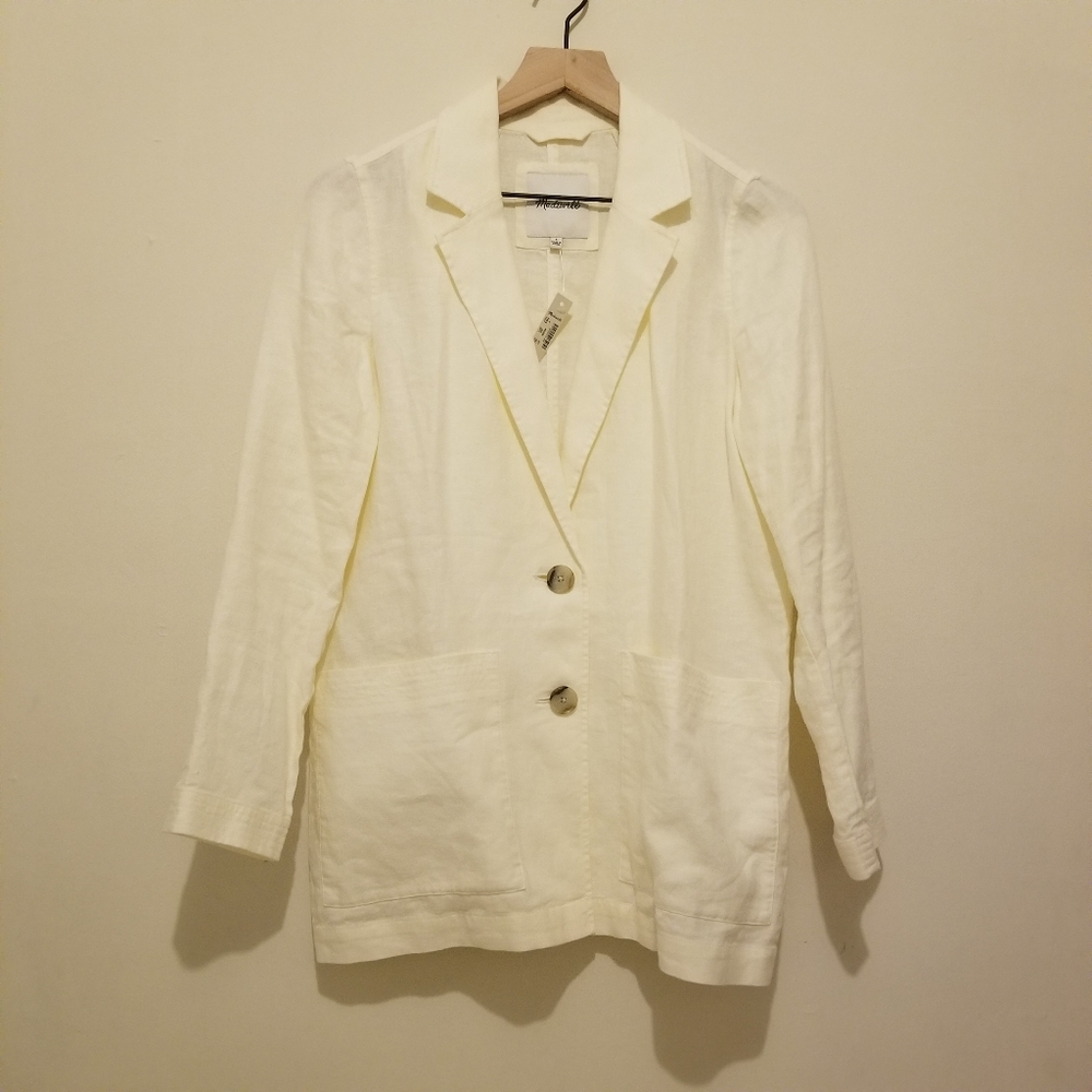 NTW MADEWELL linen dorset blazer, small